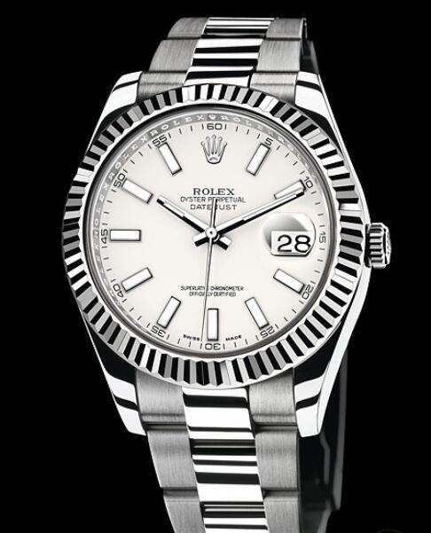 Rolex Replica Watch Oyster Perpetual Datejust II Rolesor 116334-72210 White Rolesor - Rhodium Dial